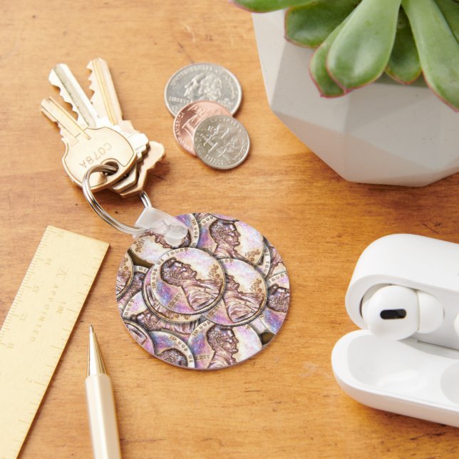 US Pennymynt Kopparmynt Nyckelring (Skrivbord)