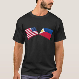 Us- & Philippines flaggor Tee