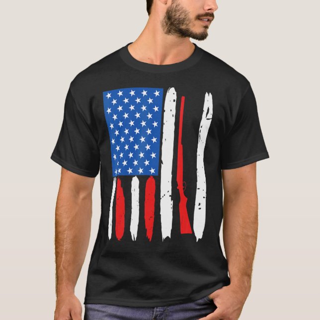 US Pistol Weapon Clay Pigeon Shooting 2 T Shirt (Framsida)