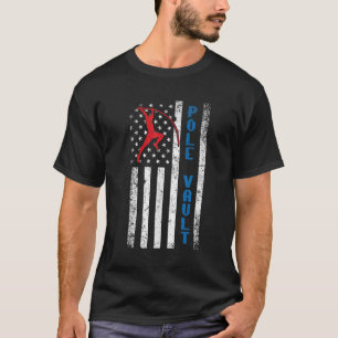 US Pole Vaulter American Pole Vault Flagga United T Shirt