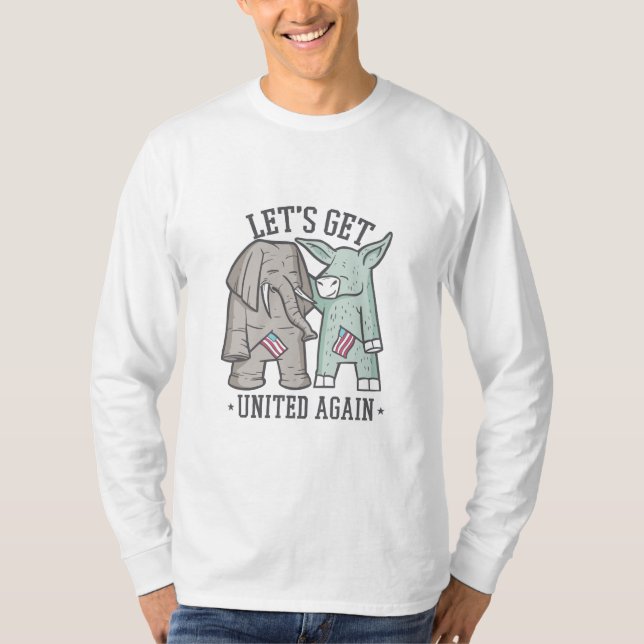 US Politik - Låt oss Förenade igen T Shirt (Framsida)