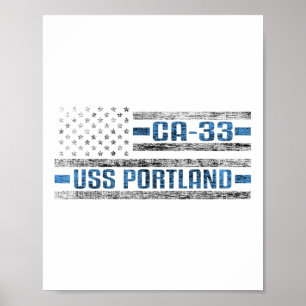 US Portland Världskrig Cruiser Ca-33 US Army Poster