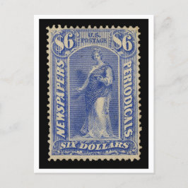 US portoavgiftsstämpel 6 dollar för tidningar Peri Vykort