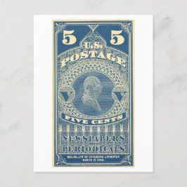 US Postage Frimärke för tidningar och tidskrifter Vykort