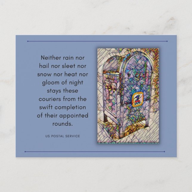 US Postal Service Vykort (Framsida)