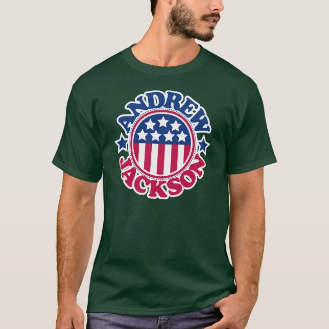 Us-president Andrew Jackson T Shirt (Framsida)