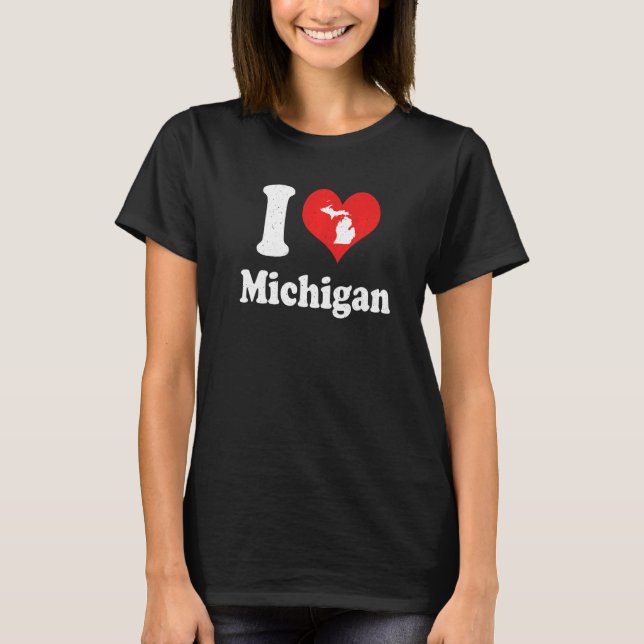 US Proud Citizen America Kärlek State I Heart Mich T Shirt (Framsida)
