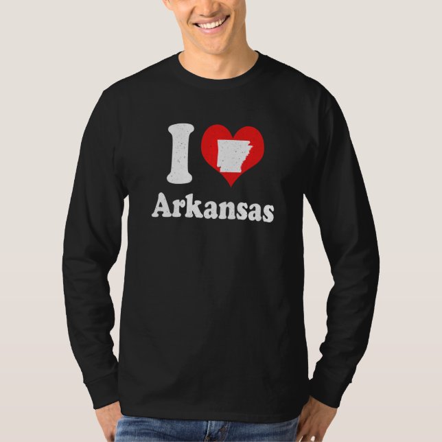 US Proud Citizen America Love State I Heart Arkans T Shirt (Framsida)