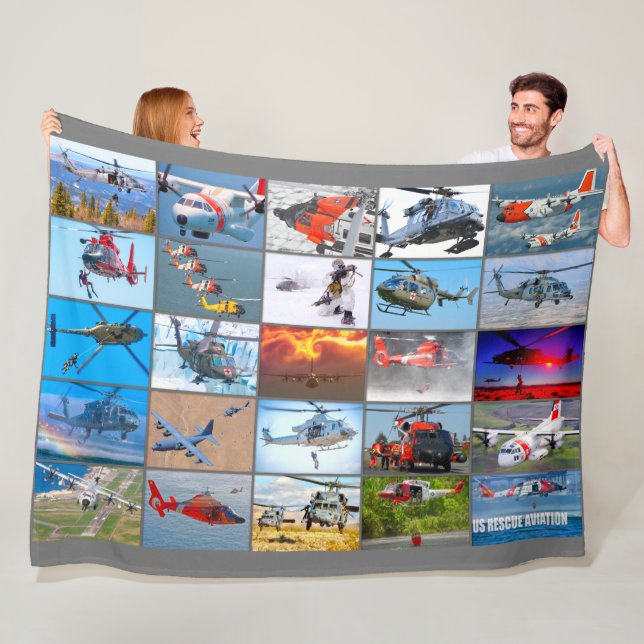 US RÄDDING AVIATION "MONTAGE" FLEECEFILT (På plats)