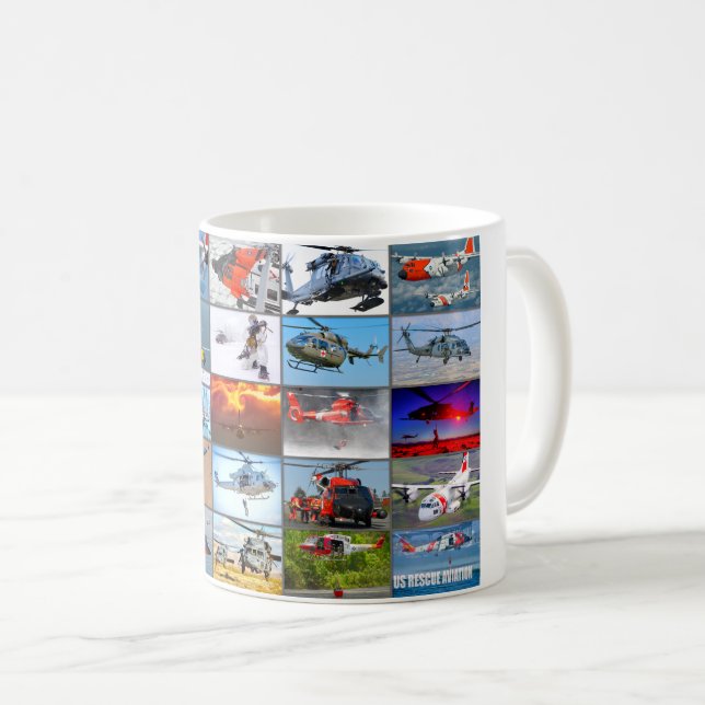 US RÄDDING AVIATION "MONTAGE" KAFFEMUGG (Framsida höger)