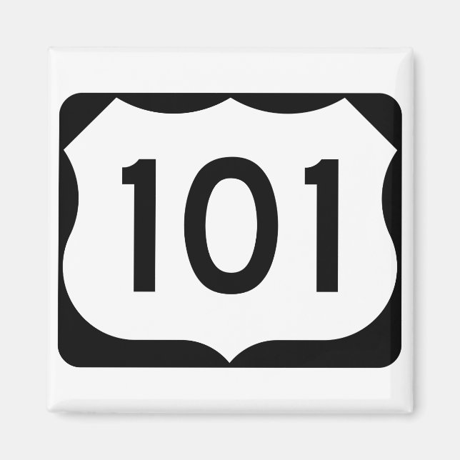 US Route 101-tecken Magnet (Framsidan)
