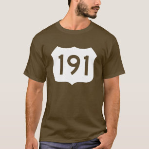 US Route 191-tecken Tee Shirt