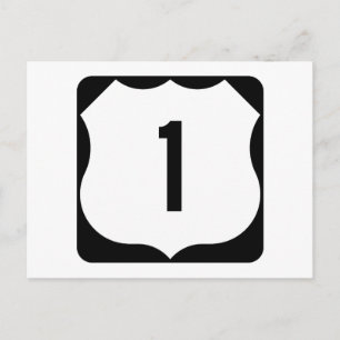 US Route 1-tecken Vykort
