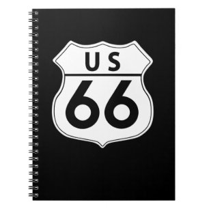 US Route 66 Klassiskt Fotohäfte Anteckningsbok Med Spiral