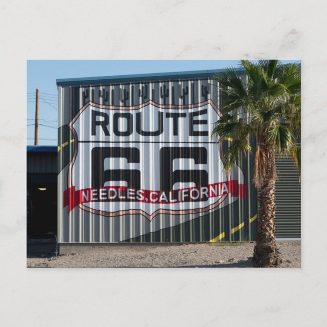 US Route 66 Resa Needles California  Vykort (Framsida)