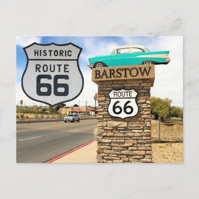 US Route 66 Resevykort  Vykort (Framsida)
