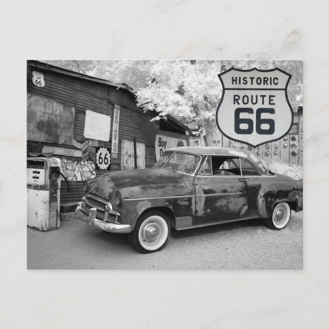 US Route 66 Resevykort  Vykort (Framsida)