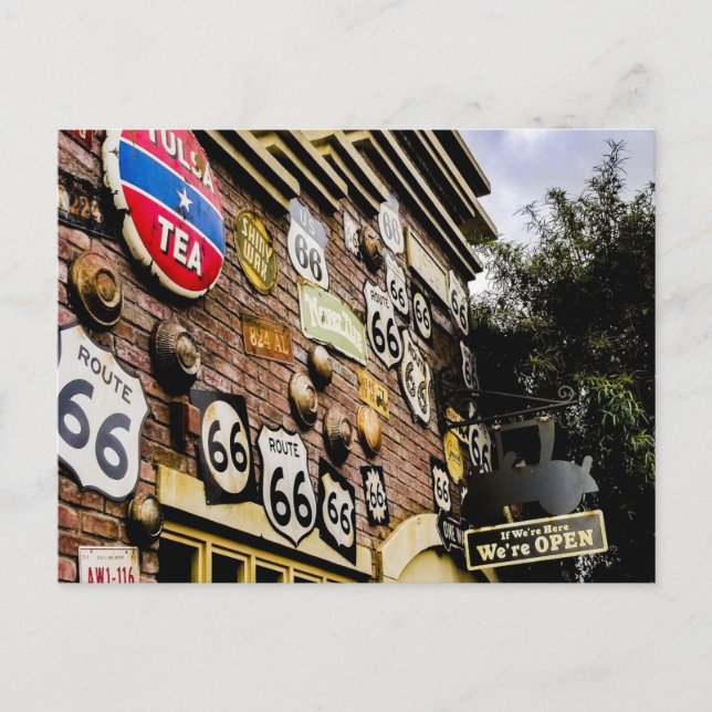 US Route 66 Travel Postcard Vykort (Framsida)
