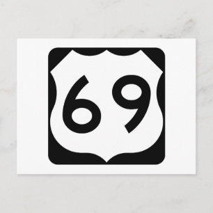 US Route 69-tecken Vykort