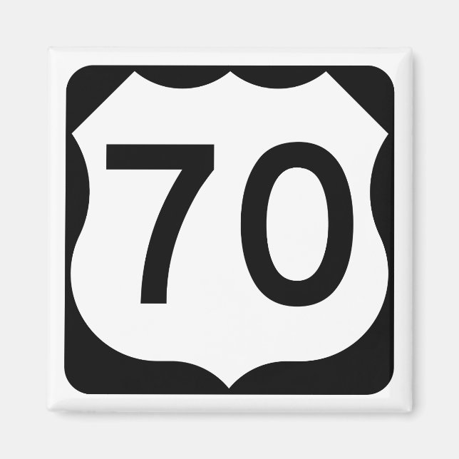 US Route 70-tecken Magnet (Framsidan)