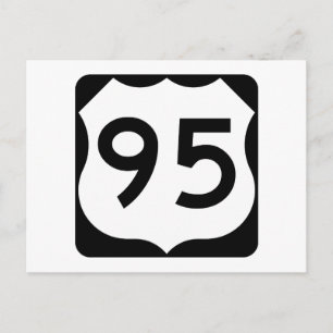 US Route 95-tecken Vykort