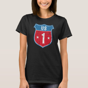 US Route One Tshirt, Patriotic Tee, USA Älskare Sh T Shirt