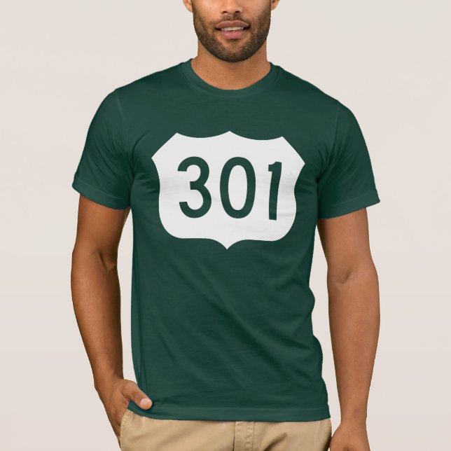 Us-rutt 301 undertecknar tee (Framsida)