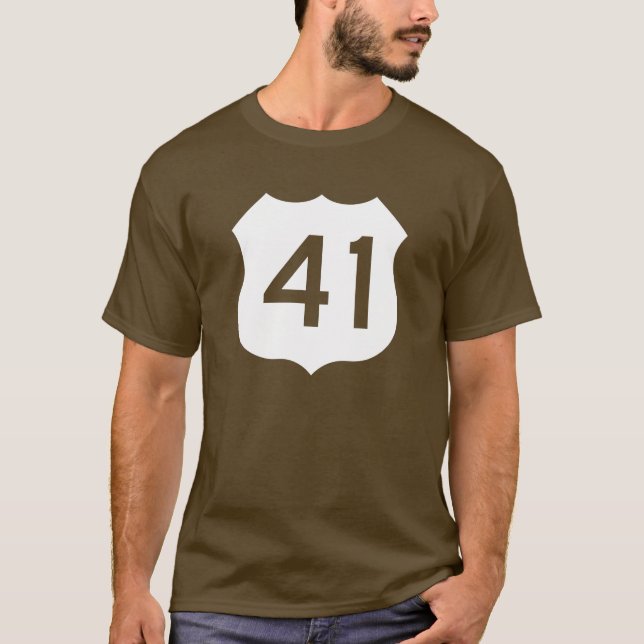 Us-rutt 41 undertecknar t-shirt (Framsida)