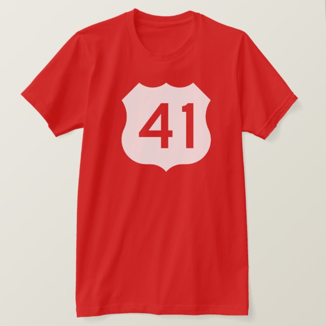 Us-rutt 41 undertecknar t shirt (Design framsida)