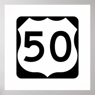 Us-rutt 50 undertecknar poster