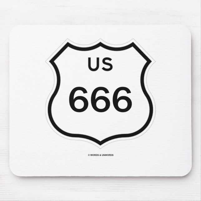 Us-rutt 666 skyddar undertecknar (transport musmatta (Framsidan)