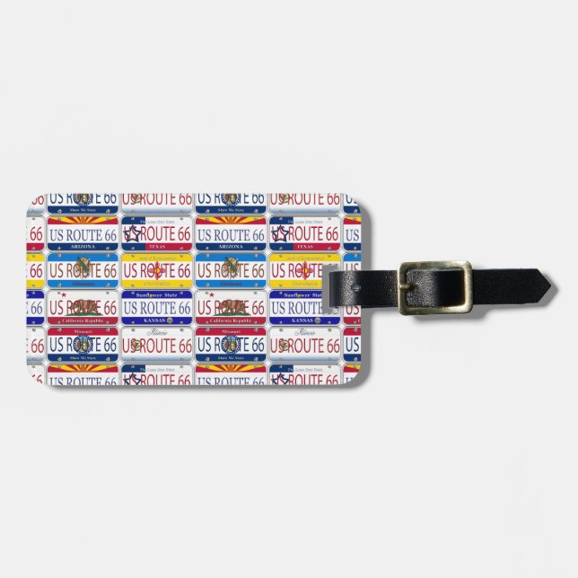 Us-RUTT 66 all 8 staterfåfängatallrikar Bagagebricka (Horisontell Framsida)