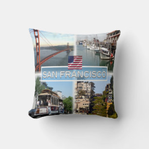 US San Francisco - Golden Grind Bridge - Cable Car Kudde