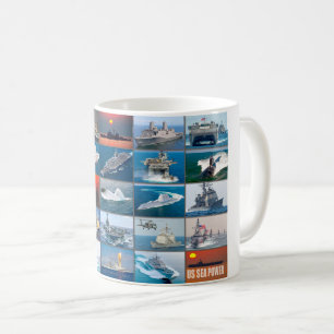 US SEA POWER - US Naval Vessels ’Montage’ Kaffemugg