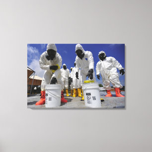 US Soldiers från den 457:e kemiska bataljonen Canvastryck