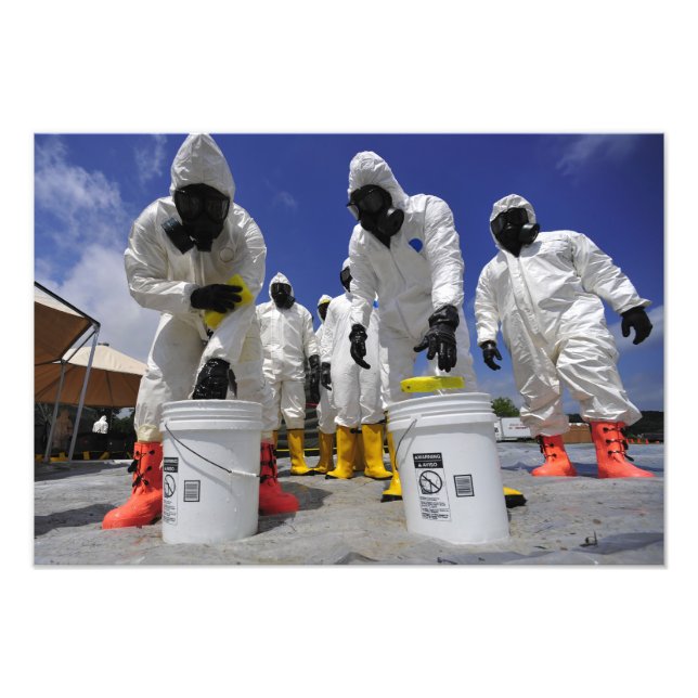 US Soldiers från den 457:e kemiska bataljonen Fototryck (Framsidan)