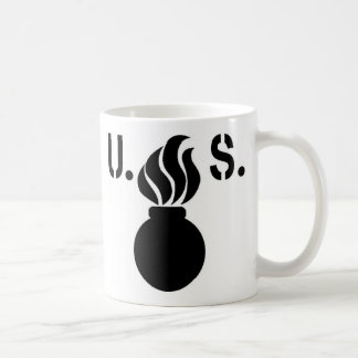 US "som flammar, bombarderar" logotypkaffemuggen Kaffemugg