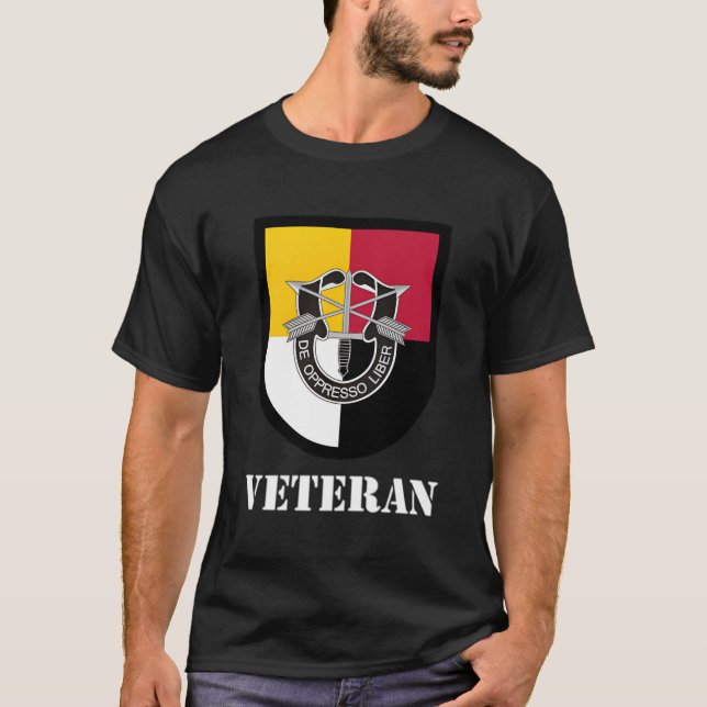 US Speciell Forces - 3RD Sfg Group - Veteran Black T Shirt (Framsida)