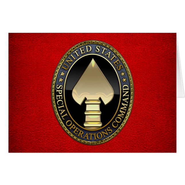 US Speciell Operations Command Hälsningskort (Framsidan Horizontal)