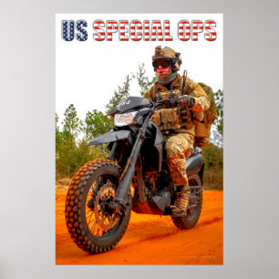US SPECIELL OPS MOTORCYKEL POSTER