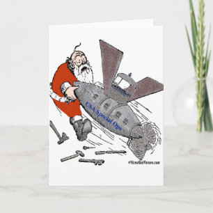US Speciell Ops Steampunked Santa Helgkort
