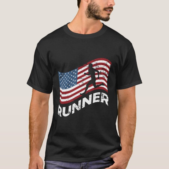 US Springer Track och Fält Marathon Springer Gift  T Shirt (Framsida)