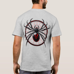 US Spyder Ryders - Black Widow Round Webben Back T Shirt
