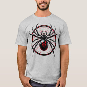 US Spyder Ryders - Black Widow Round Webben Front T Shirt