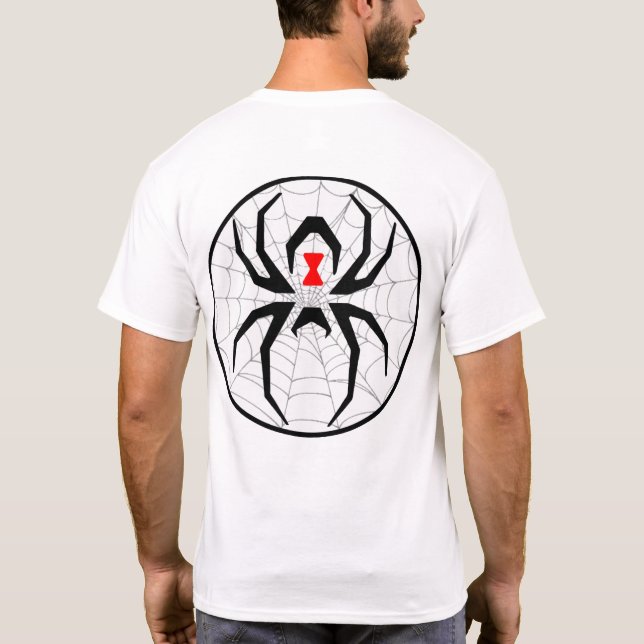 US Spyder Ryders - Black Widow Webben Circle back T Shirt (Baksida)