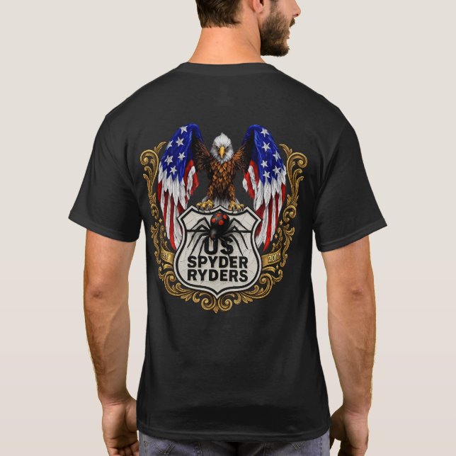 US Spyder Ryders - Eagle 2s T Shirt (Baksida)