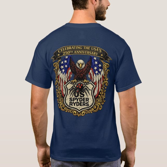 US Spyder Ryders - Eagle USA250 2s T Shirt (Baksida)