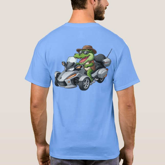 US Spyder Ryders - Gator on Back T Shirt (Baksida)