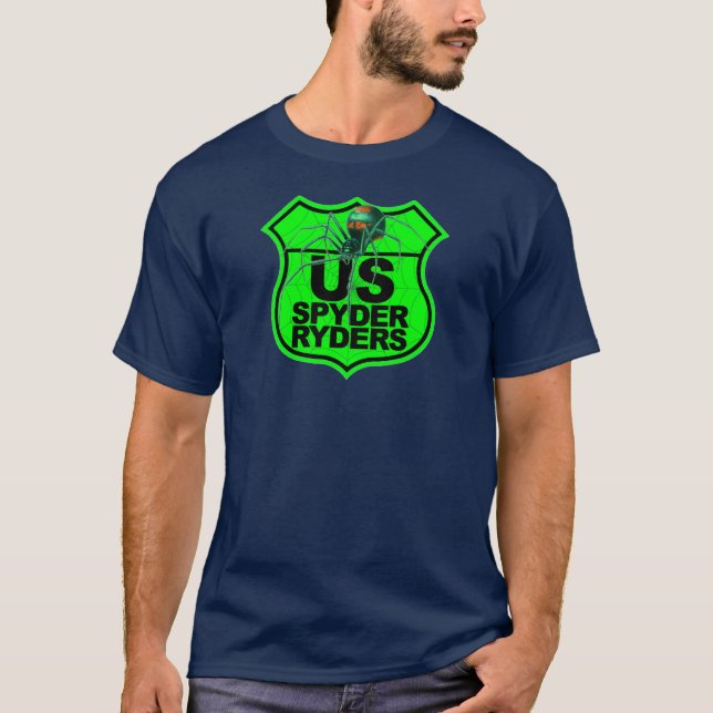 US Spyder Ryders - Grön Logo Fram T Shirt (Framsida)