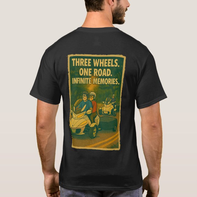 US Spyder Ryders - Hjul-Road-Memories1 T Shirt (Baksida)